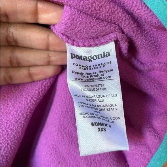 Patagonia Women's Lightweight Synchilla Snap-T Pullover Rubellite Pink size XXS - Picture 7 of 8